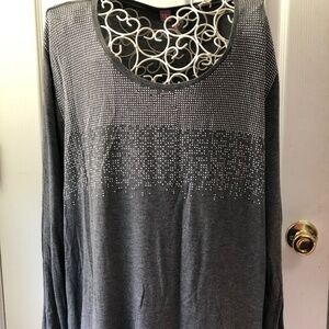 BASLER Women Size XL Grey Top